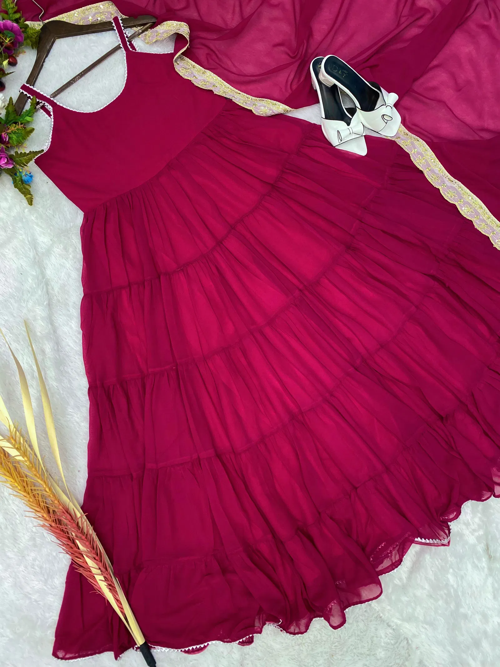LG 1800 Heavy Georgette Gown With Dupatta Catalog